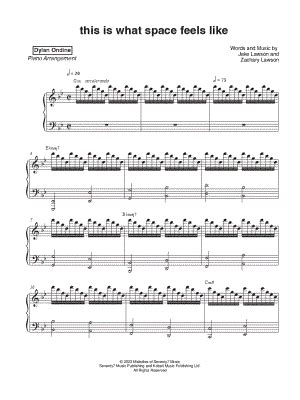 this is what space feels like piano sheet music How does the vastness of space inspire different emotions and thoughts in humans?