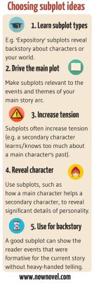 which might be a subplot of a novel? How does the subplot reflect deeper themes within the main plot?